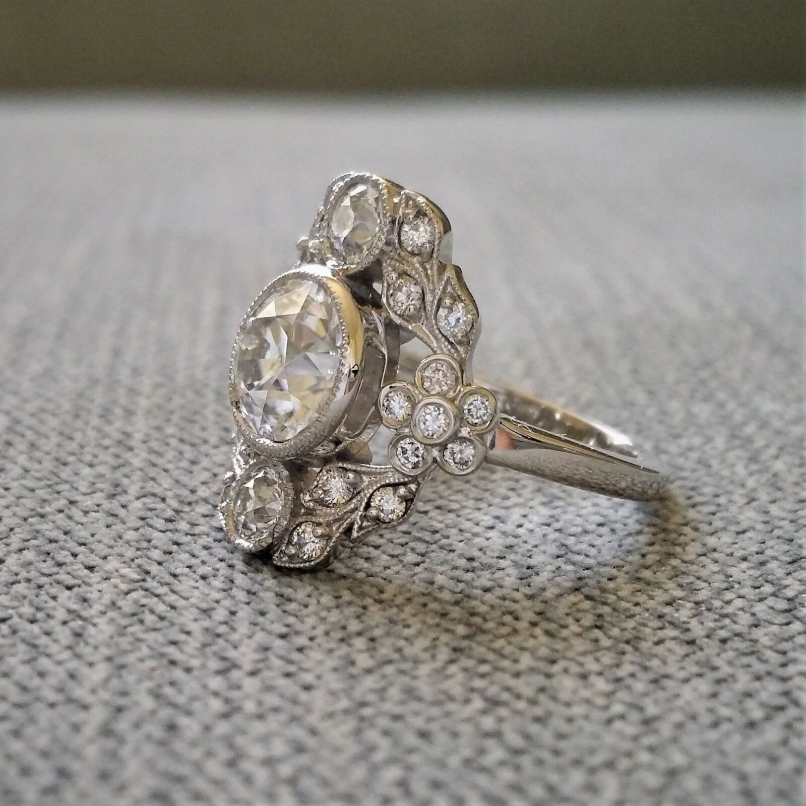 2.25ct GIA Old European Cut Antique Art Deco Diamond Engagement Ring | eBay