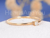 0.5ct Princess Simulated Diamond Solitaire Minimalist Ring 14k YellowGold Plated