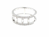 2Ct Baguette Round Cut Diamond Half Eternity Wedding Band 14K White Gold Finish