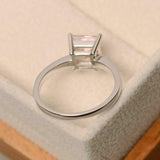 2.2ct Engagement Ring Princess Cut Peach Morganite Solitaire 14k White Gold Over