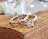 2ct Round Cut VVS1 Diamond Bridal Set Engagement Ring Band 14k White Gold Finish