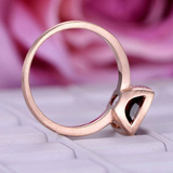 1ct Cushion Cut Red Garnet Engagement Ring Bezel Set Solitaire 14k RoseGold Over