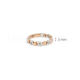 0.15ct Round Cut Moissanite Anniversary Women Wedding Band 14k Dual Gold Plated