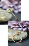 2ct Round Cut Green Peridot Engagement Ring 14k YellowGold Finish Halo Solitaire