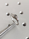 0.5ct Round Cut Moissanite Stylish Women Engagement Ring 14k White Gold Plated