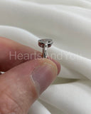 0.15ct Round Cut Moissanite Infinity Knot Engagement Ring 14K White Gold Plated