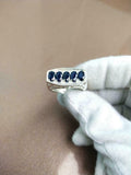 3ct Engagement Ring Oval Cut Blue Sapphire Filigree Cocktail 14k White Gold Over