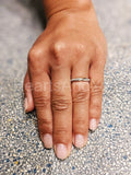 0.3ct Round Cut Moissanite Infinity Eternity Wedding Band 14k White Gold Plated