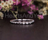 0.5ct Round Cut Moissanite Minimalist Bezel Set Engage Ring 14k WhiteGold Plated