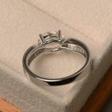 1.7ct Oval Cut Morganite Diamond Accents with Solitaire Ring 14k White Gold Over