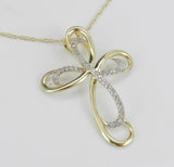 1.1ct Round Cut Diamond Jesus Cross Holy Pendant 14k Yellow Gold Finish NO CHAIN