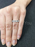 3ct Baguette Simulated Diamond Full Eternity Wedding Band 14k White Gold Plated