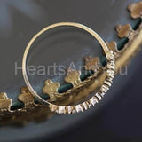 0.4ct Round Cut Moissanite Half Eternity Wedding Band 14k Yellow Gold Plated