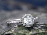 2ct Round Cut VVS1/D Diamond Solitaire Engagement Ring 18K White Gold Finish