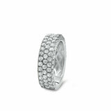 5ct Round Cut Diamond Elegant Eternity Wedding Band Ring 14K White Gold Finish