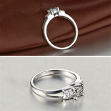 1.6ct Round Cut VVS1D Diamond Engagement Ring 14k White Gold Finish Split Shank