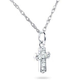 2Ct Round Cut Diamond Jesus God Christ Pendant with Chain 14K White Gold Finish