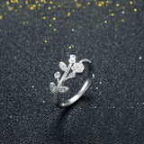 1.7ct Round Cut Diamond Engagement Ring 14k White Gold Finish Leaf Bypass Women