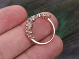 1.2ct Round Cut Diamond Engagement Ring Princess Crown Tiara 14k RoseGold Finish
