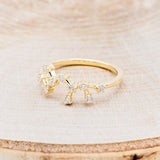 0.5ct Round Cut Moissanite Constellation Engagement Ring 14k White Gold Plated