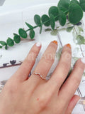 0.12ct Round Cut Moissanite Minimalist Women Wedding Band 14k Rose Gold Plated