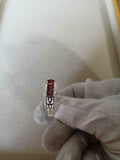3ct Engagement Ring Oval Cut Red Garnet Filigree Cocktail 14k White Gold Finish