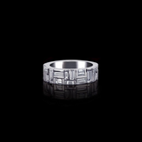2ct Emerald Cut Stones Eternity Women Wedding Ring Band 14k White Gold Finish