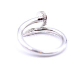 0.5ct Round Cut VVS1D Diamond Engagement Ring Nail Bypass 14k White Gold Finish