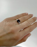 0.5ct Cushion Cut Simulated Garnet Solitaire Accents Ring 14k White Gold Plated