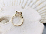 2.1ct Radiant Cut Simulated Diamond Bezel Solitaire Ring 14k White Gold Plated