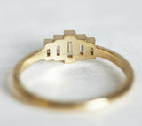 1.6ct Baguette Cut VVS1D Diamond Engagement Ring Minimalist 14k Yellow Gold Over