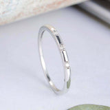 0.2ct Round Cut VVS1 Diamond Wedding Band Fancy Minimalist 14k White Gold Finish