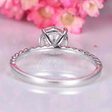 1.3ct Round Cut Diamond Twist Promise Band Engagement Ring 14k White Gold Finish