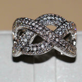 2.6ct Round Cut Diamond Wedding Ring Band 14k White Gold Finish Trendy Eternity