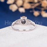 2.3ct Oval Cut Simulated Morganite Infinity Engagement Ring 14k Rose Gold Plated