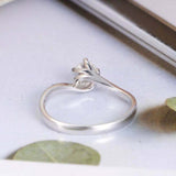 1ct Round Cut Diamond Engagement Ring Twist Swirl Solitaire 14k White Gold Over