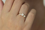 0.2ct Round Cut Diamond Engagement Ring 14k RoseGold Finish Bezel Set Minimalist