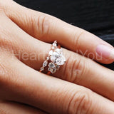 0.3ct Marquise Simulated Diamond Minimalist Wedding Band 14k Rose Gold Plated