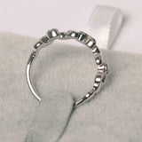 0.4ct Round Black Diamond Wedding Ring Band Leaf Stackable 14k White Gold Finish