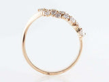 1ct Round Cut Diamond Engagement Ring Bypass Iced Design 14k Yellow Gold Finish