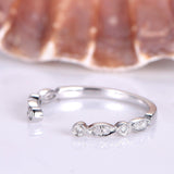 Open Milgrain Eternity Wedding Ring Band 1ct Round Diamond 14k White Gold Finish