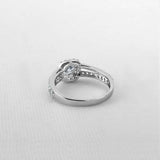 3ct Round Diamond Engagement Ring Halo Split Shank Solitaire 14k White Gold Over