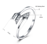 1.2ct Round Cut Diamond Engagement Ring 14k White Gold Finish Arrow Wrap Bypass