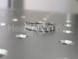 2.1ct Round Cut Moissanite Stackable Half Eternity Band 14k White Gold Plated