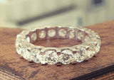 2.3ct Round Diamond Eternity Wedding Anniversary Ring Band 14k White Gold Finish