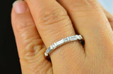 4ct Round Baguette Diamond Half Eternity Trendy Wedding Band 14K White Gold Over