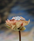 0.9ct Trillion Cut Diamond Engagement Ring 14k White Gold Finish Fancy Solitaire