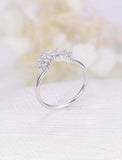 1.2ct Baguette Cut Diamond Wedding Ring Band Curved Crown 14k White Gold Finish