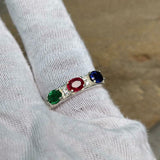 2.5ct Wedding Band Oval Cut Multi Stone Stylish Three Stone 14k White Gold Over