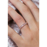 1.1ct Round Cut Peach Morganite Wedding Band Anniversary 14k Rose Gold Finish